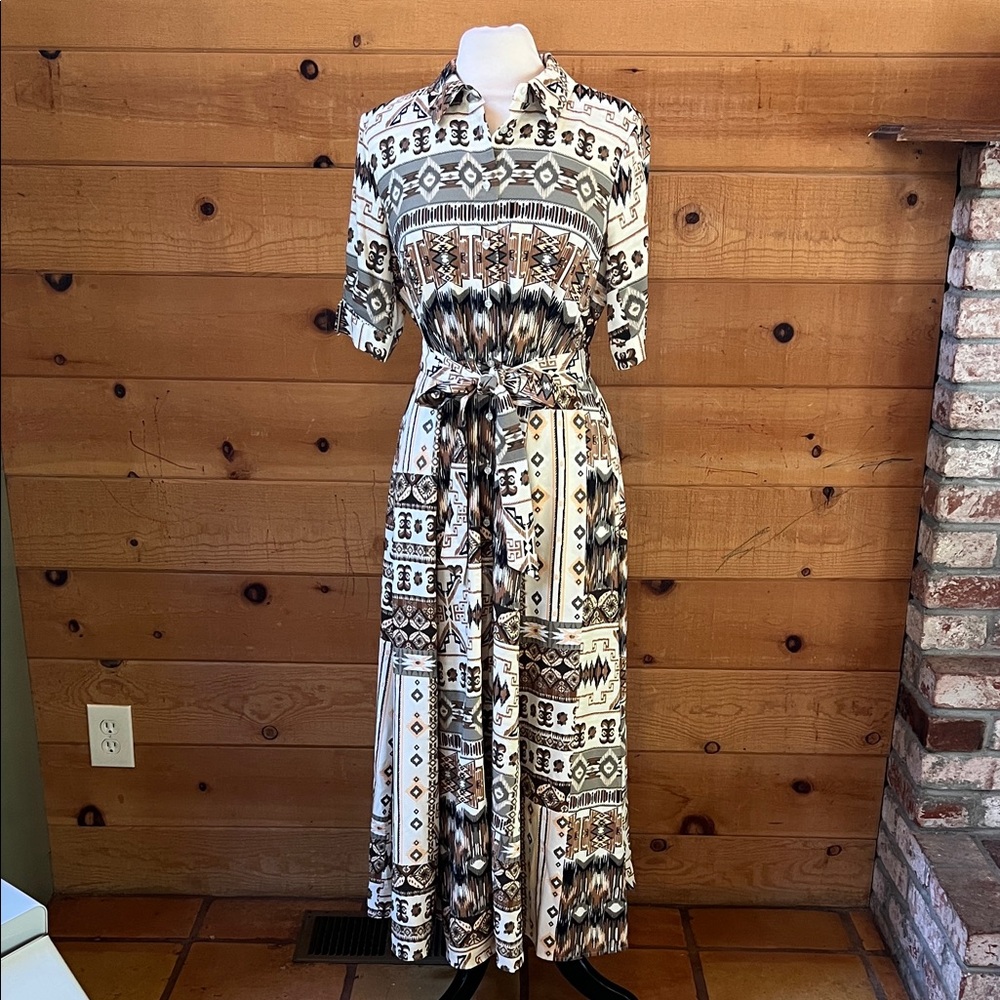 Calvin Klein button down short sleeve dress NWT